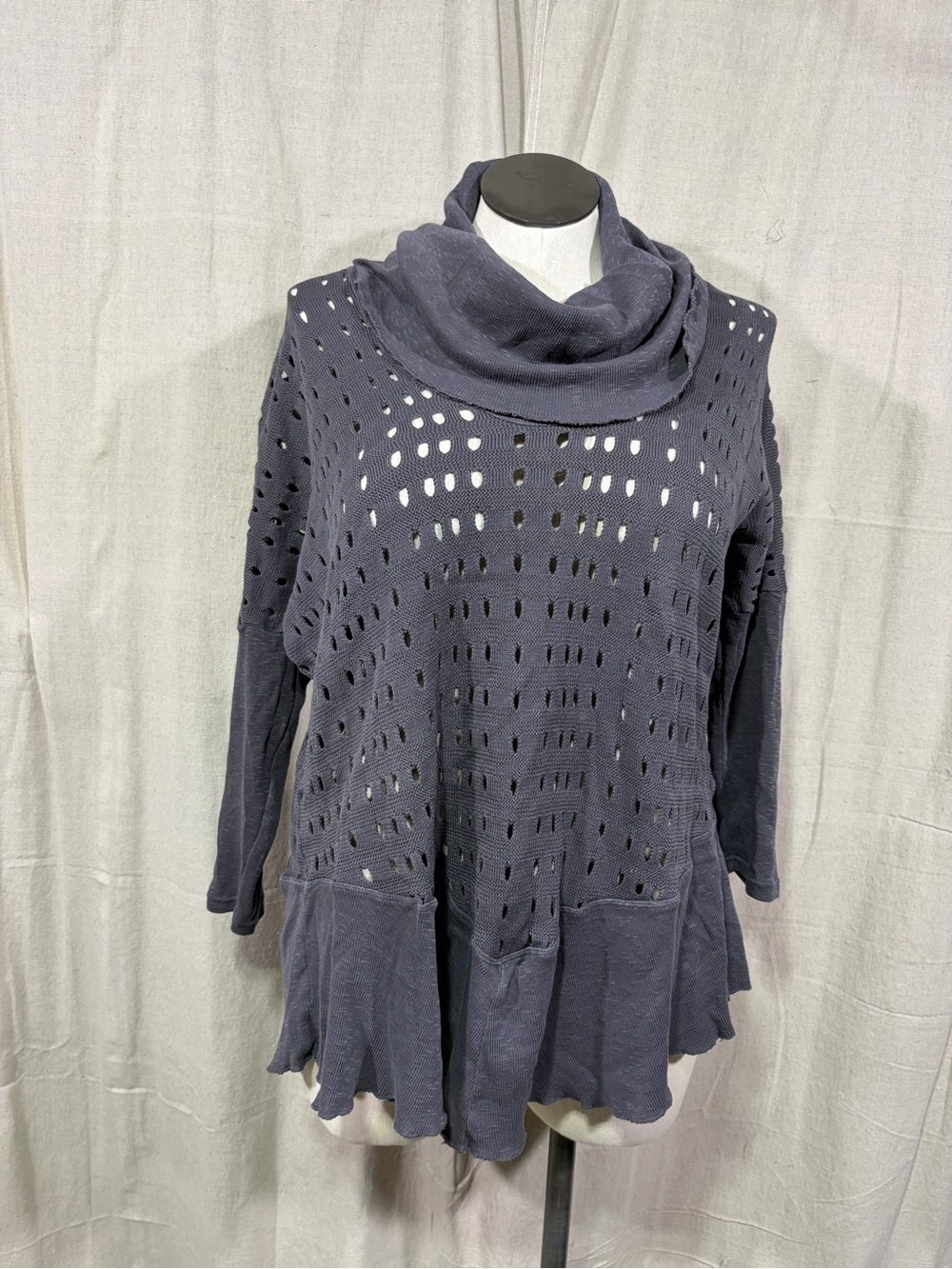 Wearables Charcoal Eyelet Top